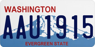 WA license plate AAU1915