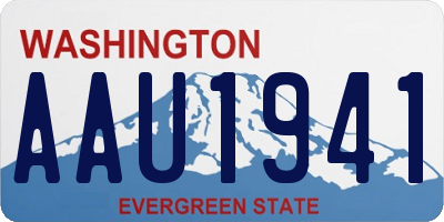 WA license plate AAU1941