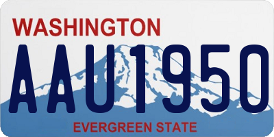 WA license plate AAU1950