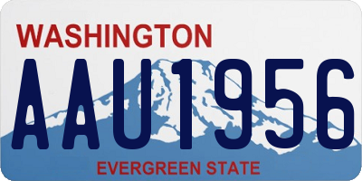 WA license plate AAU1956