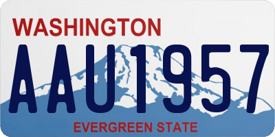 WA license plate AAU1957