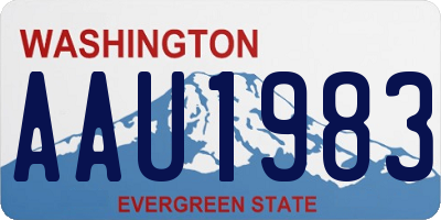 WA license plate AAU1983