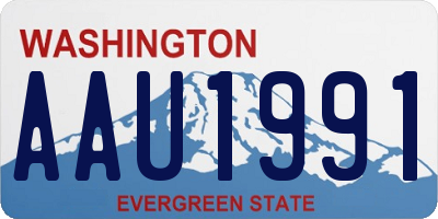 WA license plate AAU1991