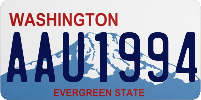WA license plate AAU1994