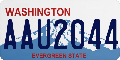 WA license plate AAU2044