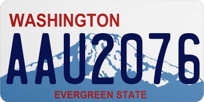 WA license plate AAU2076