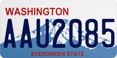 WA license plate AAU2085