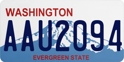 WA license plate AAU2094
