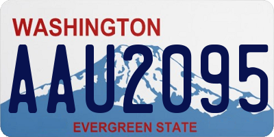 WA license plate AAU2095