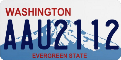 WA license plate AAU2112