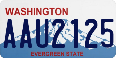 WA license plate AAU2125