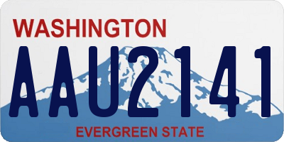 WA license plate AAU2141