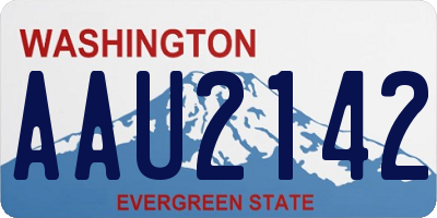 WA license plate AAU2142