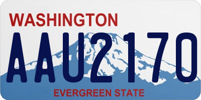 WA license plate AAU2170