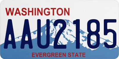 WA license plate AAU2185