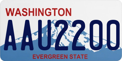 WA license plate AAU2200