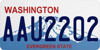 WA license plate AAU2202