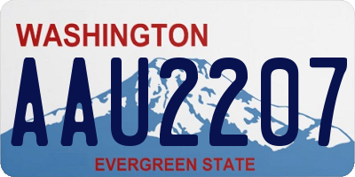 WA license plate AAU2207
