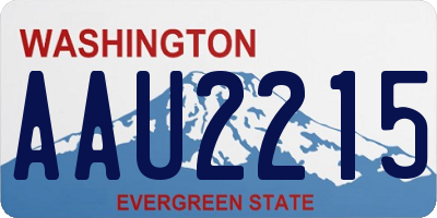 WA license plate AAU2215
