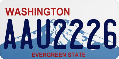 WA license plate AAU2226