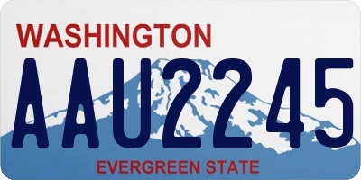 WA license plate AAU2245