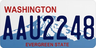WA license plate AAU2248