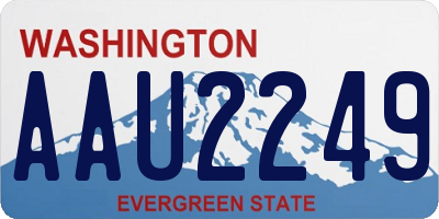 WA license plate AAU2249