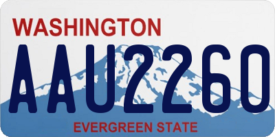WA license plate AAU2260