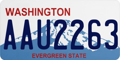 WA license plate AAU2263