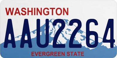 WA license plate AAU2264