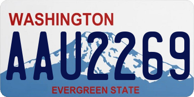 WA license plate AAU2269