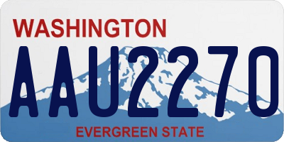 WA license plate AAU2270