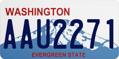 WA license plate AAU2271