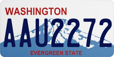 WA license plate AAU2272