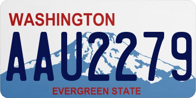 WA license plate AAU2279