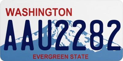 WA license plate AAU2282