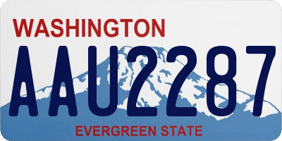 WA license plate AAU2287