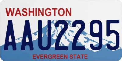 WA license plate AAU2295