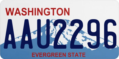 WA license plate AAU2296