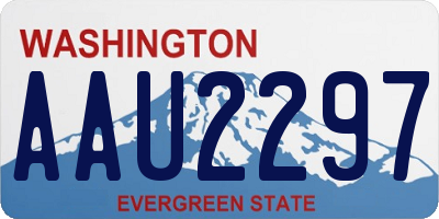 WA license plate AAU2297