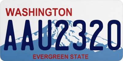 WA license plate AAU2320