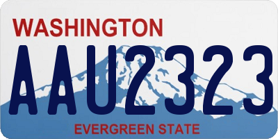 WA license plate AAU2323