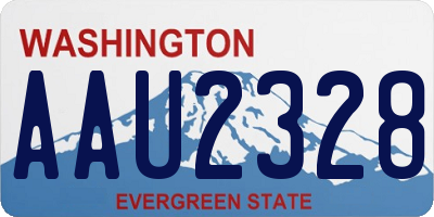 WA license plate AAU2328