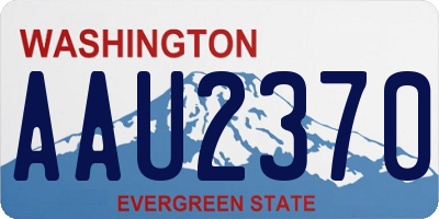 WA license plate AAU2370