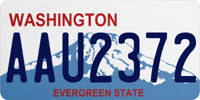 WA license plate AAU2372