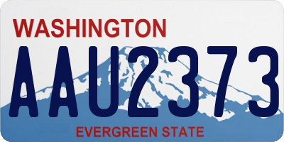 WA license plate AAU2373