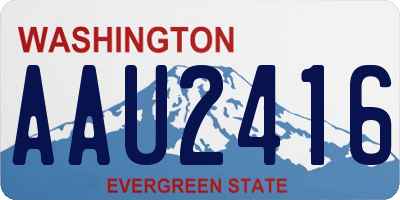 WA license plate AAU2416