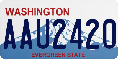WA license plate AAU2420