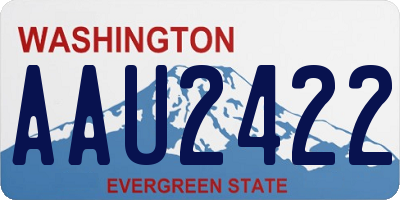 WA license plate AAU2422