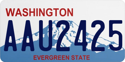 WA license plate AAU2425